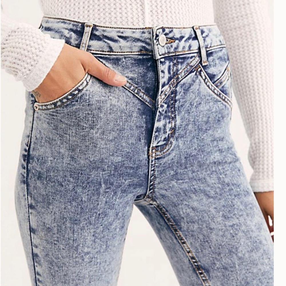 Free People Riley Seamed Skinny Jeans